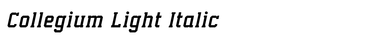 Collegium Light Italic